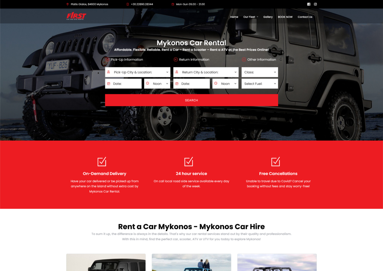 First Mykonos - Website Development & WordPress Management